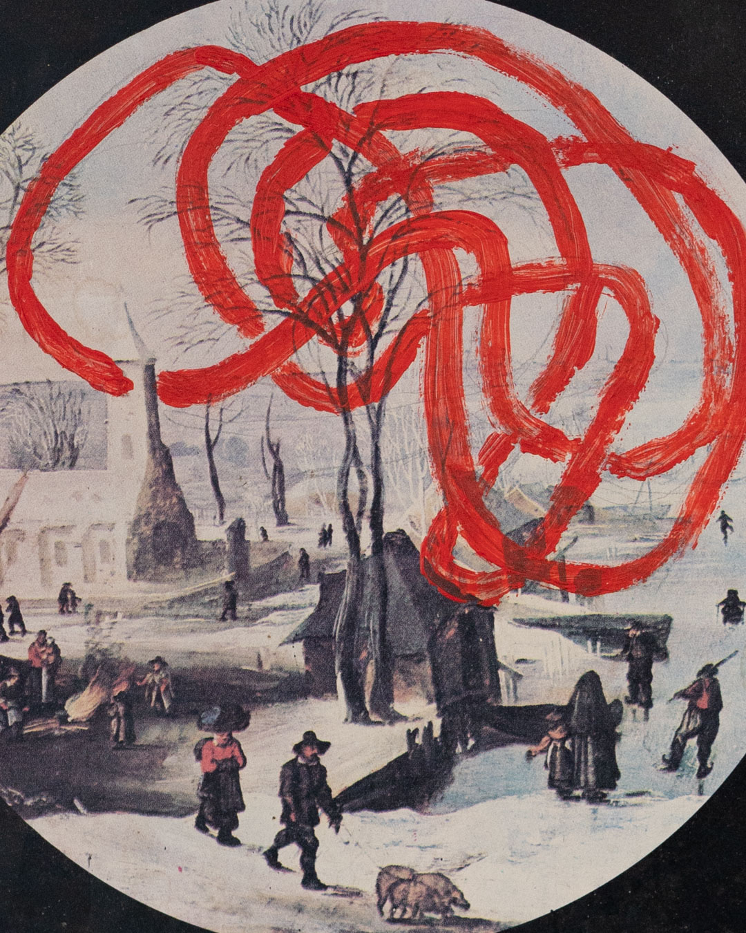 Bruegel's winter brain — view 3, handprinted by Mascha Rodigina, Cologne
