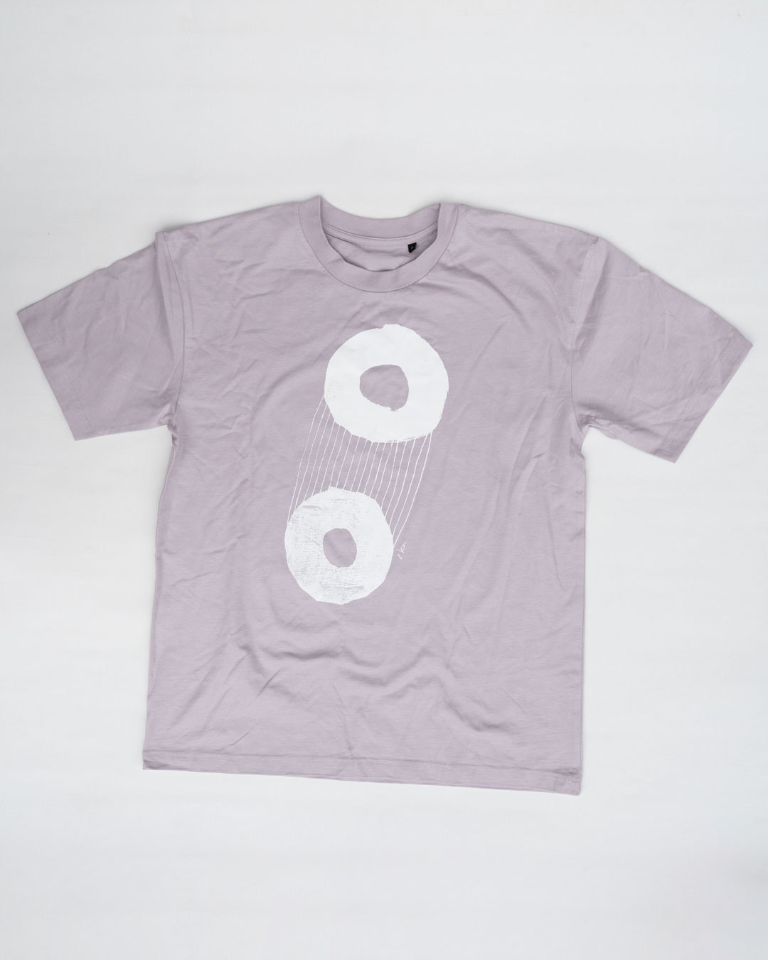 internal connection oversized T — handprinted wearable art by Mascha Rodigina, Cologne