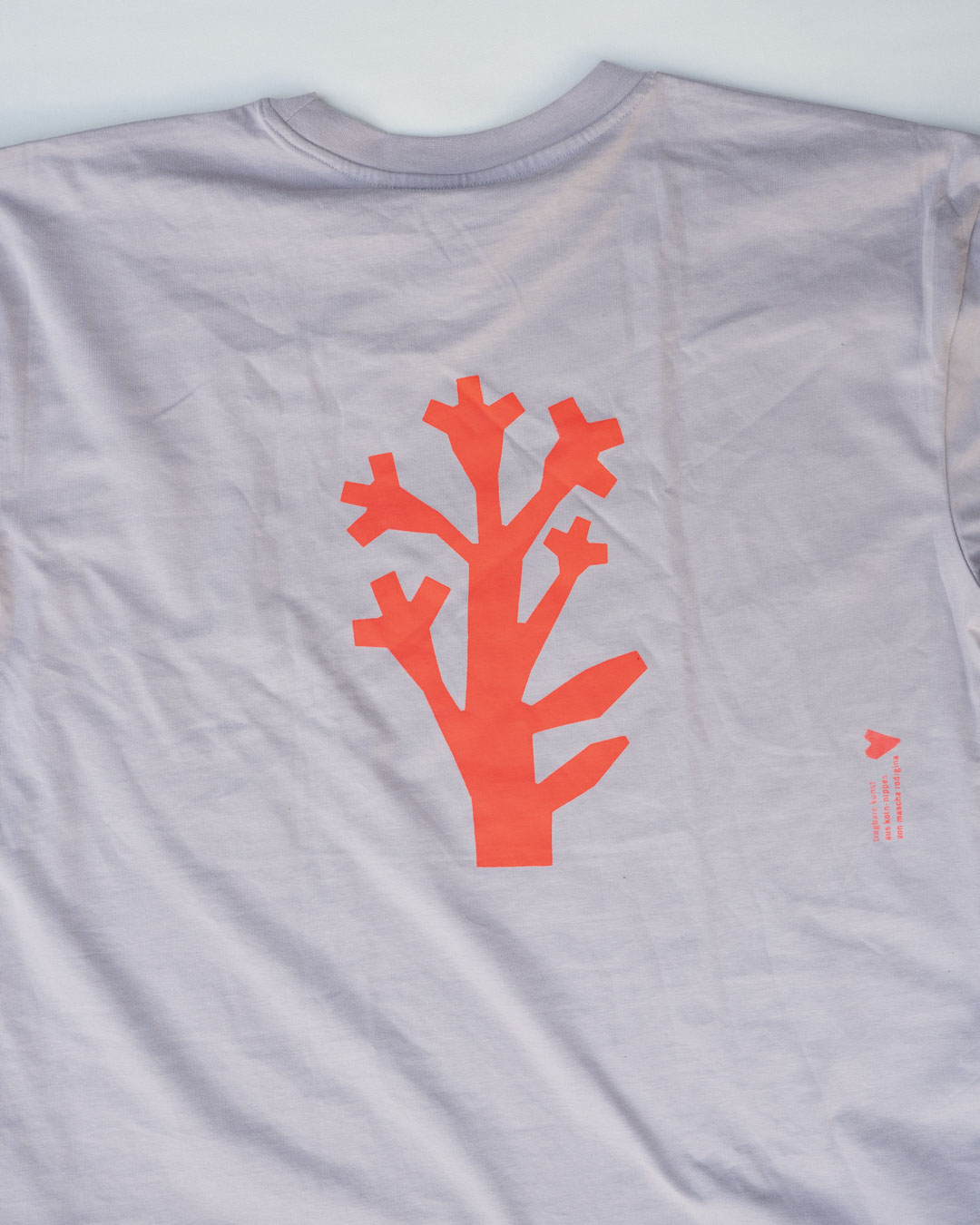 Neon bloom lilac T oversize — view 3, handprinted by Mascha Rodigina, Cologne