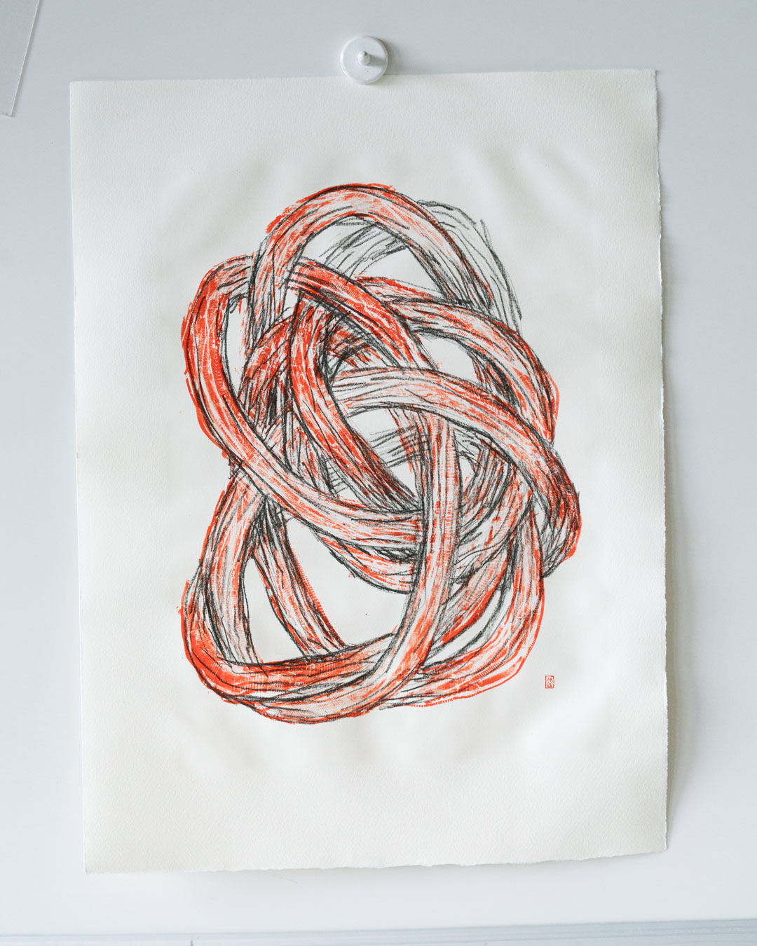 Fiktive Spontanität — handprinted wearable art by Mascha Rodigina, Cologne